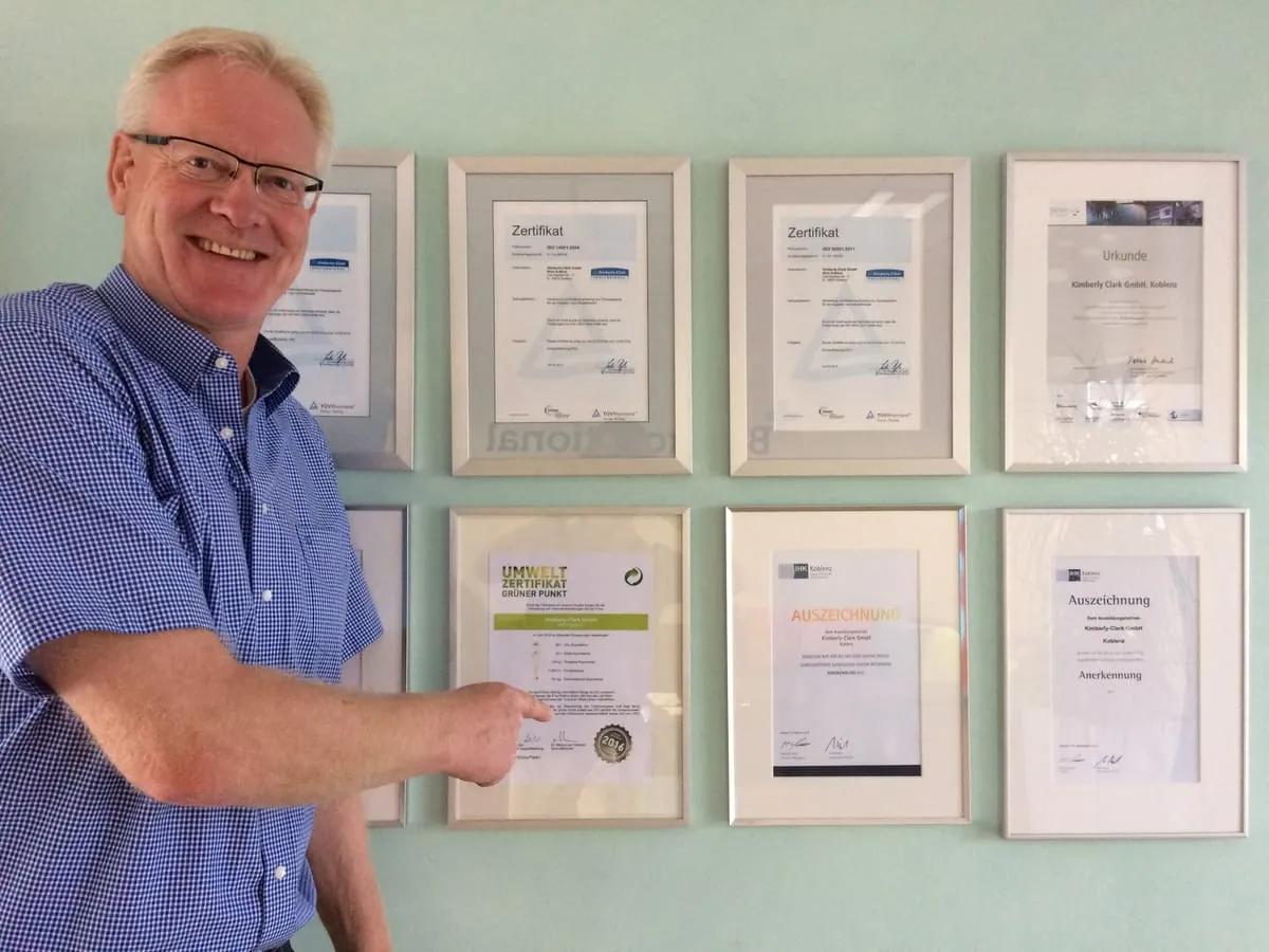 Kimberly-Clark für nachhaltige Produktion ausgezeichnet
