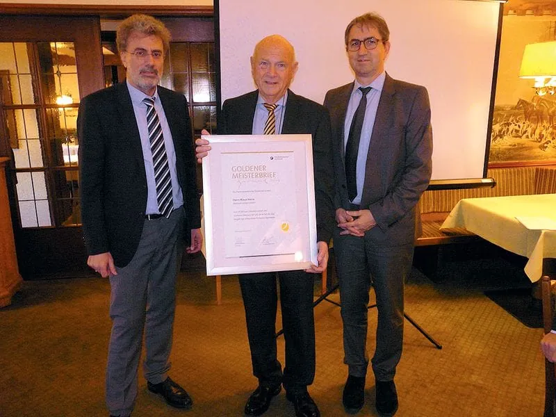 Goldener Meisterbrief für Klaus Heine