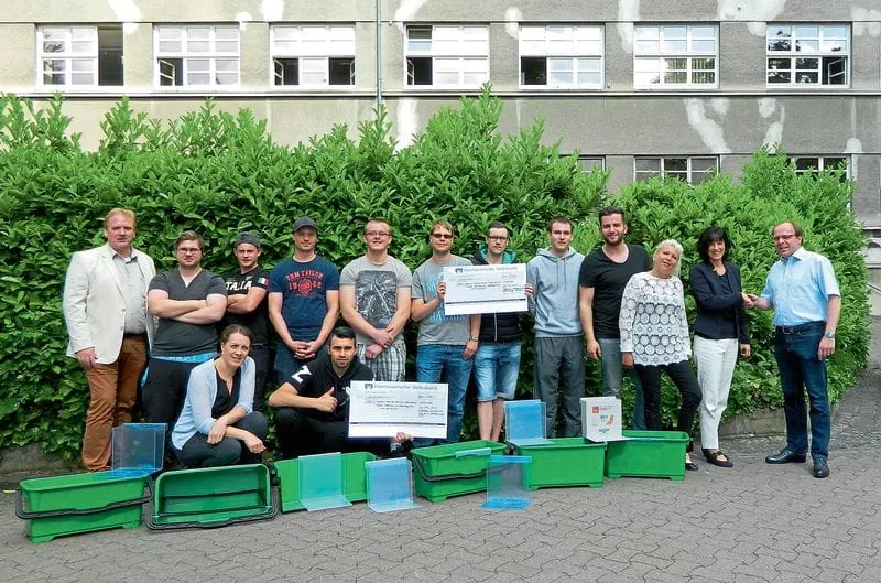Azubis überzeugen  mit Klemmeimer