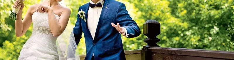 Das perfekte Outfit  für Braut und Bräutigam