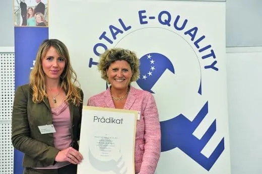 Ausgezeichnet für  Chancengleichheit im Beruf