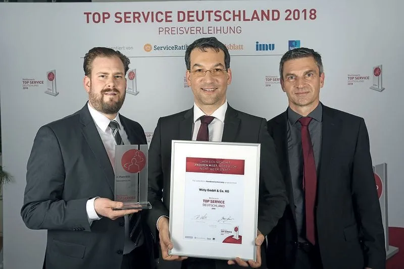 Witty für  Top Service ausgezeichnet