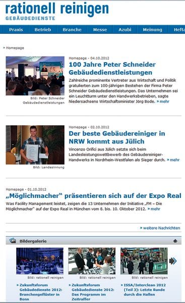 Das sind die neuen Seiten von www.rationell-reinigen.de
