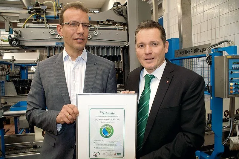 WIV für Nachhaltigkeit ausgezeichnet