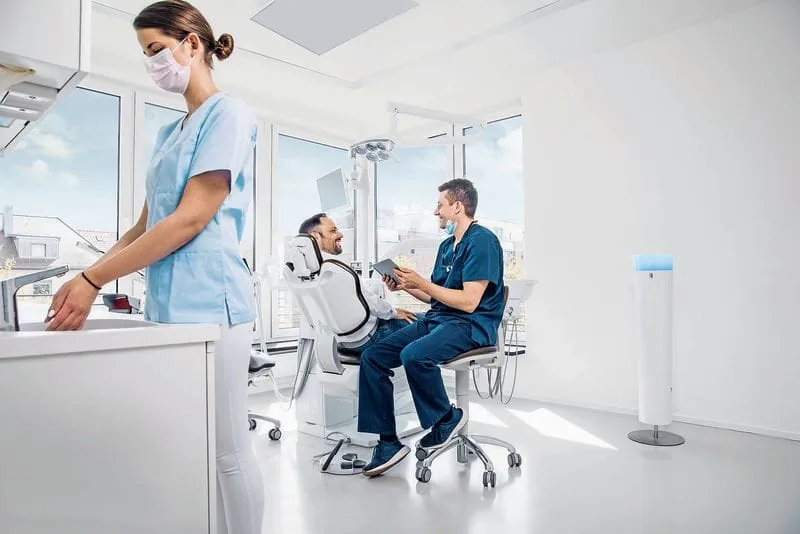 Luftreiniger in Arztpraxis