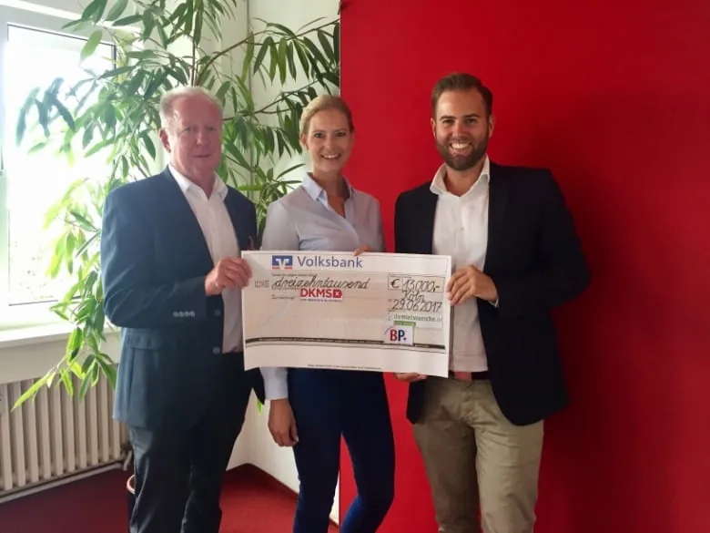 13.000 Euro für die DKMS von Textilservice-Unternehmen