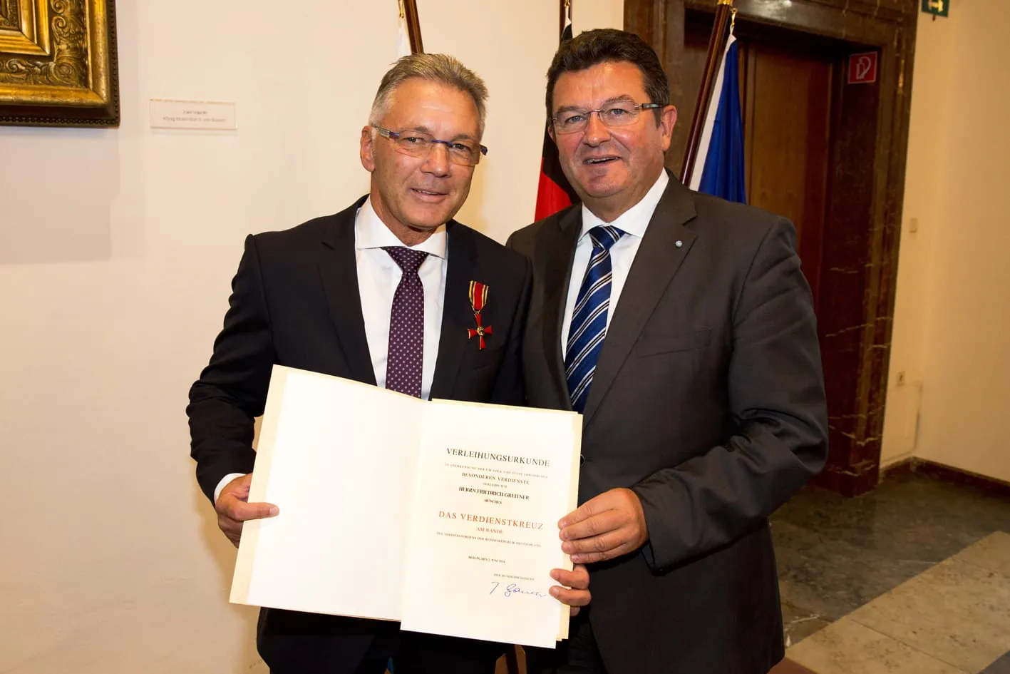 Friedrich Greitner erhält Bundesverdienstkreuz