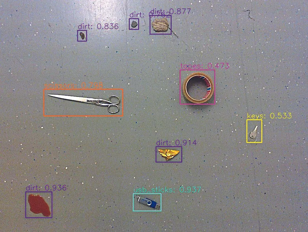 Software des Reinigungsroboters erkennt Schmutz