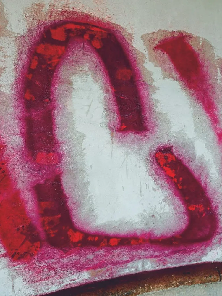 Unterschiedliche Farbpigmente bei Graffiti