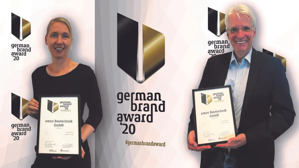 Emco Bau gewinnt German Brand Award 2020