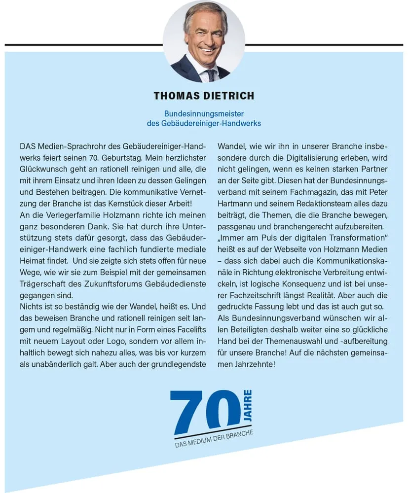 70 Jahre rationell reinigen
