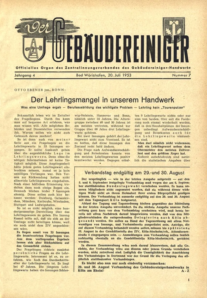 70 Jahre rationell reinigen