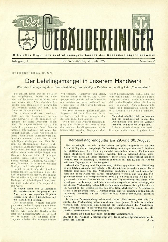 70 Jahre rationell reinigen