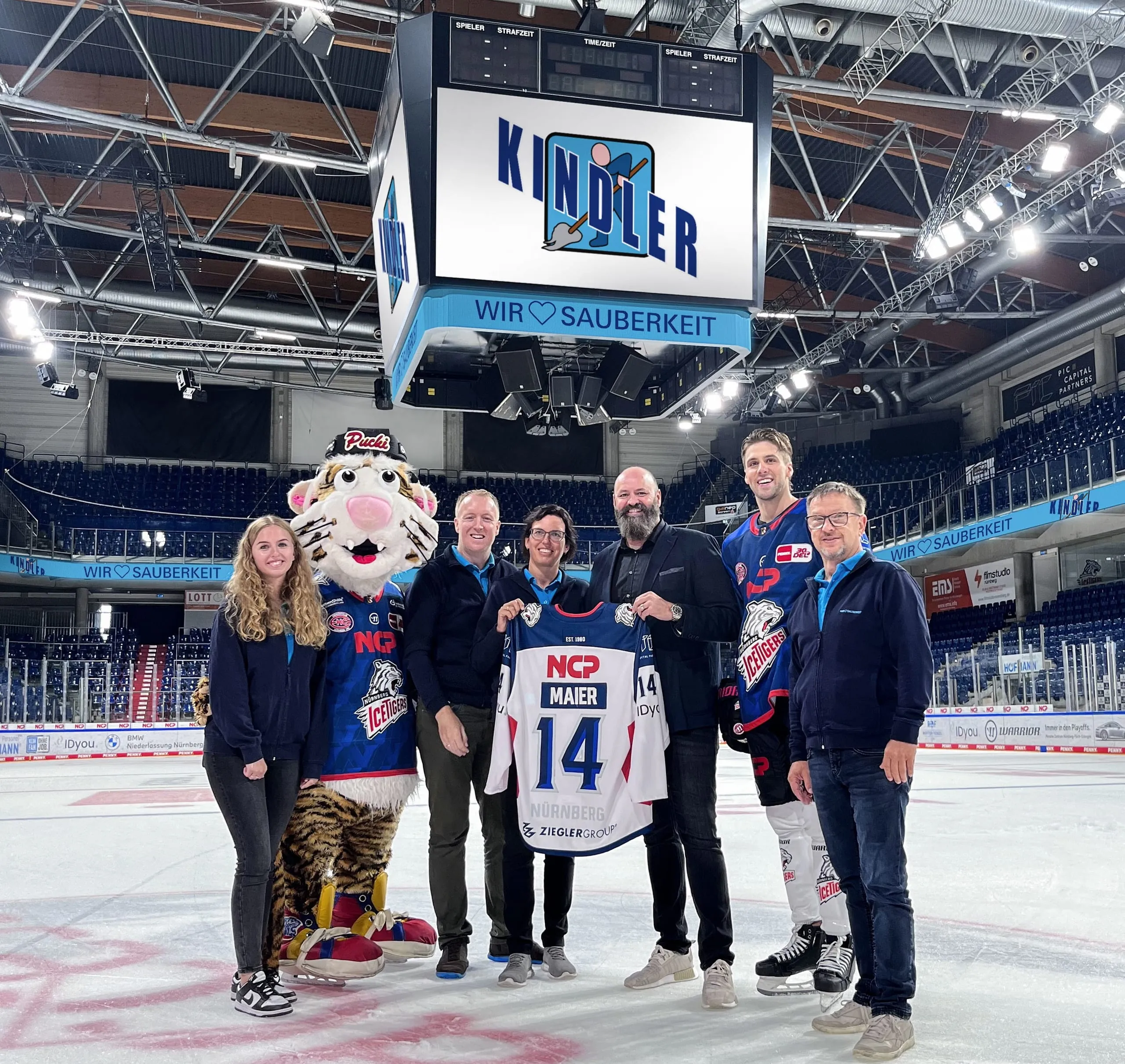 Gebäudereinigung Kindler sponsert Nürnberg Ice Tigers