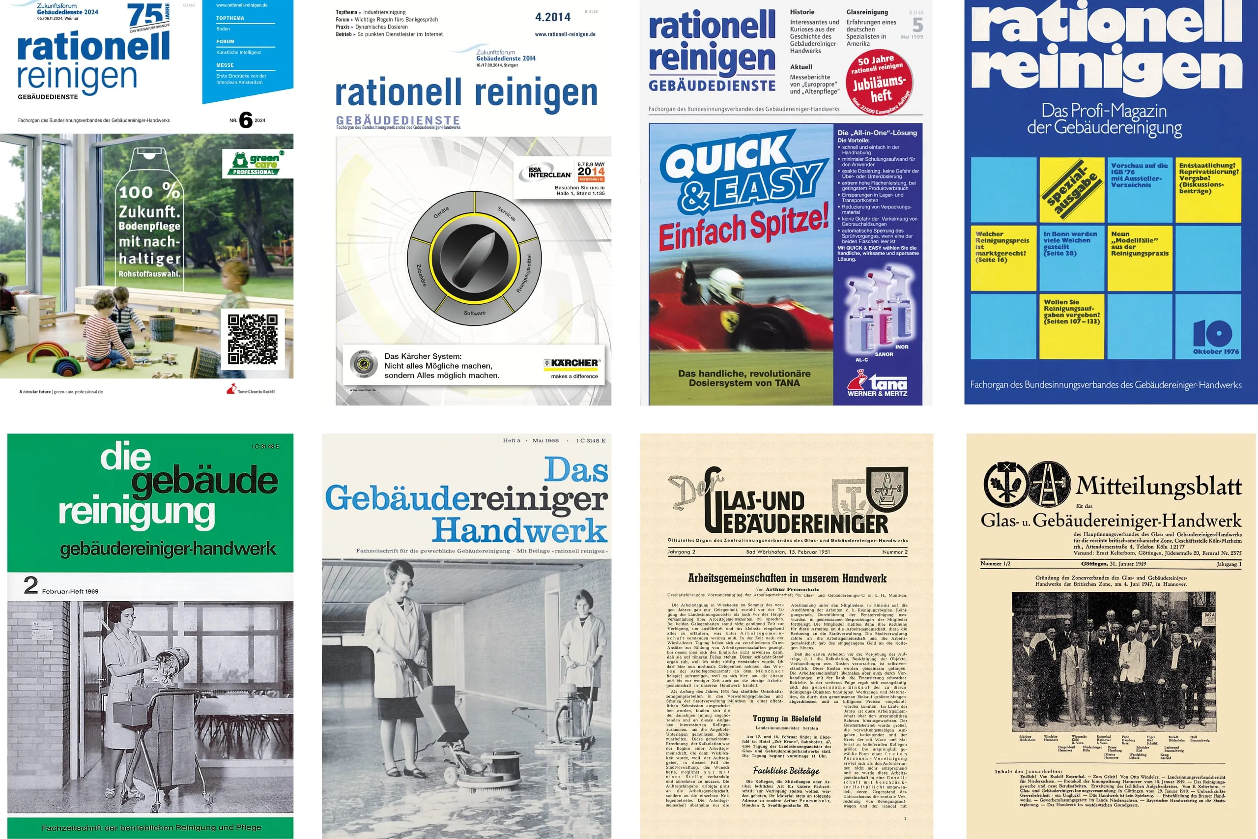 75 Jahre rationell reinigen: Vom Mitteilungsblatt zur Medienmarke